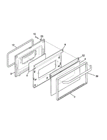 Lower Door parts for Tappan Range TGO336BGD2 from AppliancePartsPros.com
