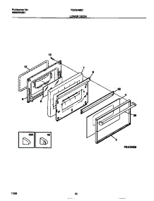 08 - Lower Door parts for Frigidaire Range TGO346BCDD from AppliancePartsPros.com