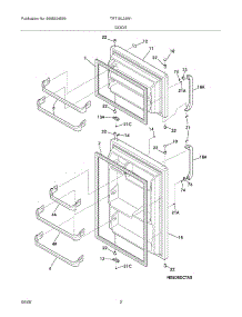 03 - Door parts for Tappan Refrigerator TRT15L2JW1 from AppliancePartsPros.com