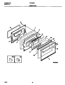 09 - Lower Door parts for Frigidaire Range TGO356BFDA from AppliancePartsPros.com