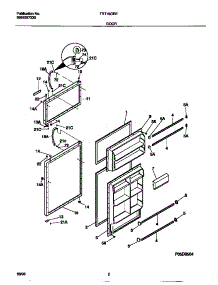02 - Door parts for Frigidaire Refrigerator TRT18GREW0 from AppliancePartsPros.com