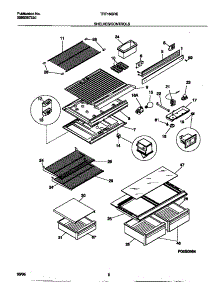 04 - Shelves / Controls parts for Frigidaire Refrigerator TRT18GREW0 from AppliancePartsPros.com
