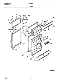 02 - Door parts for Frigidaire Refrigerator TRT18PNCW1 from AppliancePartsPros.com