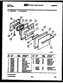 06 - Upper Oven Door Parts parts for Frigidaire Oven 11-5969-00-01 from AppliancePartsPros.com