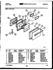 04 - Lower Oven Door Parts parts for Frigidaire Oven 57-2709-10-03 from AppliancePartsPros.com