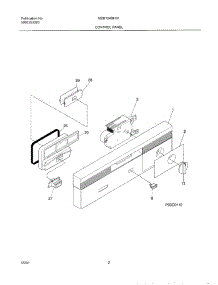 03 - Control Panel parts for Frigidaire Dishwasher MDB124BHS1 from AppliancePartsPros.com