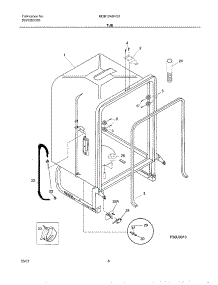 07 - Tub parts for Frigidaire Dishwasher MDB124BHS1 from AppliancePartsPros.com
