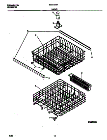 07 - Racks parts for Frigidaire Dishwasher MDB124BFR0 from AppliancePartsPros.com