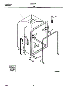 04 - Tub parts for Frigidaire Dishwasher MDB121RFS2 from AppliancePartsPros.com