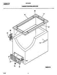 03 - Cabinet / Control / Shelves parts for Frigidaire Freezer MFC05M0BW3 from AppliancePartsPros.com