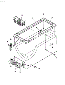 03 - Cabinet / Control / Shelves parts for Frigidaire Freezer MFC09M2BW2 from AppliancePartsPros.com
