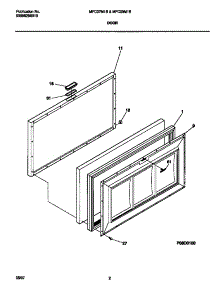 02 - Door parts for Frigidaire Freezer MFC09M1BW4 from AppliancePartsPros.com