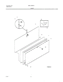 03 - Door parts for Frigidaire Freezer MFC13M4FW4 from AppliancePartsPros.com