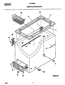 03 - Cabinet / Control / Shelves parts for Frigidaire Freezer MFC09M6BW4 from AppliancePartsPros.com
