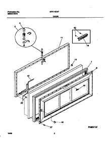 02 - Door parts for Frigidaire Freezer MFC15D4FW3 from AppliancePartsPros.com