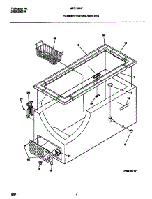 03 - Cabinet / Control / Shelves parts for Frigidaire Freezer MFC13M4FW2 from AppliancePartsPros.com