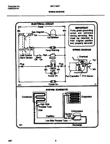 05 - Wiring Diagram parts for Frigidaire Freezer MFC13M4FW2 from AppliancePartsPros.com
