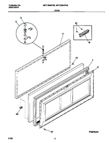 02 - Door parts for Frigidaire Freezer MFC20M4FW2 from AppliancePartsPros.com