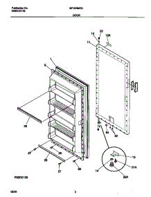 02 - Door parts for Frigidaire Freezer MFU09M2GW4 from AppliancePartsPros.com