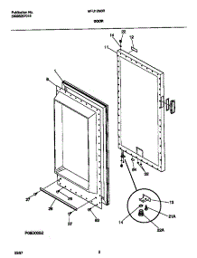 02 - Door parts for Frigidaire Freezer MFU12M0BW4 from AppliancePartsPros.com