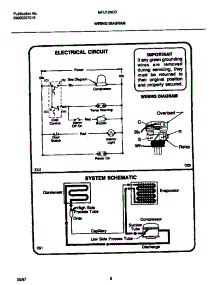05 - Wiring Diagram parts for Frigidaire Freezer MFU12M0BW4 from AppliancePartsPros.com