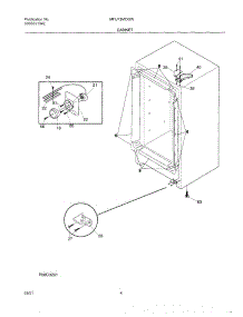 05 - Cabinet parts for Frigidaire Freezer MFU12M0GW2 from AppliancePartsPros.com
