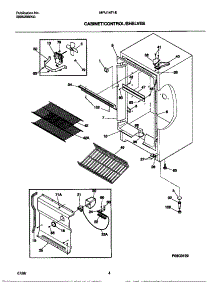 03 - Cabinet / Controls / Shelves parts for Frigidaire Freezer MFU14F1EW1 from AppliancePartsPros.com