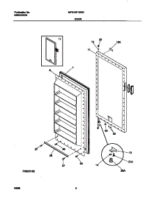 02 - Door parts for Frigidaire Freezer MFU14F1GW0 from AppliancePartsPros.com
