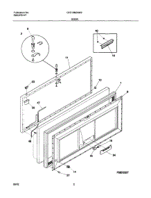 03 - Door parts for Frigidaire Freezer CFC13M5AW2 from AppliancePartsPros.com