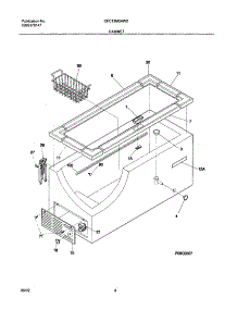 05 - Cabinet parts for Frigidaire Freezer CFC13M5AW2 from AppliancePartsPros.com