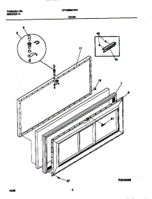 02 - Door parts for Frigidaire Freezer CFC20M4HW1 from AppliancePartsPros.com