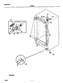 03 - Cabinet parts for Frigidaire Freezer MFU12M0GW0 from AppliancePartsPros.com