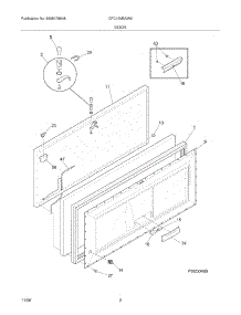 03 - Door parts for Frigidaire Freezer CFC13M5AW6 from AppliancePartsPros.com