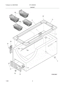 05 - Cabinet parts for Frigidaire Freezer CFC13M5AW6 from AppliancePartsPros.com