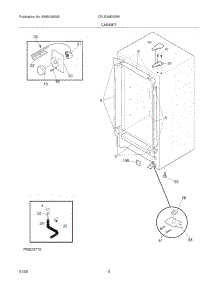 05 - Cabinet parts for Frigidaire Freezer CFU09M2AW9 from AppliancePartsPros.com