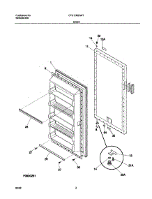 03 - Door parts for Frigidaire Freezer CFU12M2AW1 from AppliancePartsPros.com