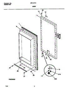 02 - Door parts for Frigidaire Freezer MFU14F1EW2 from AppliancePartsPros.com