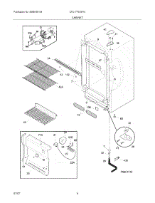 05 - Cabinet parts for Frigidaire Freezer CFU17F3AW10 from AppliancePartsPros.com
