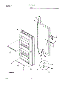 03 - Door parts for Frigidaire Freezer CFU17F3AW2 from AppliancePartsPros.com