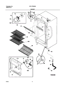 05 - Cabinet parts for Frigidaire Freezer CFU17F3AW2 from AppliancePartsPros.com