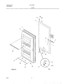 03 - Door parts for Frigidaire Freezer CFU17F3HW3 from AppliancePartsPros.com