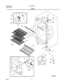 05 - Cabinet parts for Frigidaire Freezer CFU17F3HW3 from AppliancePartsPros.com