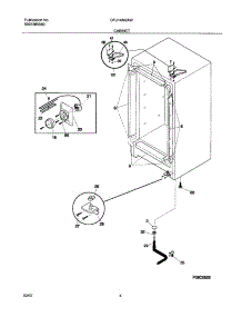 05 - Cabinet parts for Frigidaire Freezer CFU14M2AW0 from AppliancePartsPros.com