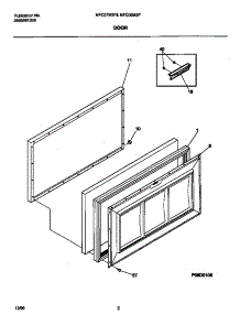 02 - Door parts for Frigidaire Freezer MFC09M3FW0 from AppliancePartsPros.com