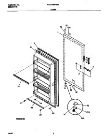 02 - Door parts for Frigidaire Freezer CFU21M3HW0 from AppliancePartsPros.com
