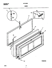 02 - Door parts for Frigidaire Freezer MFC13M6BW1 from AppliancePartsPros.com