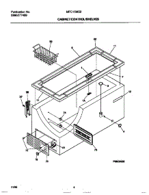 03 - Cabinet / Control / Shelves parts for Frigidaire Freezer MFC15M5BW2 from AppliancePartsPros.com