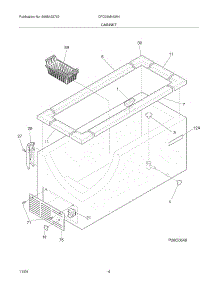 05 - Cabinet parts for Frigidaire Freezer CFC09M4AW4 from AppliancePartsPros.com