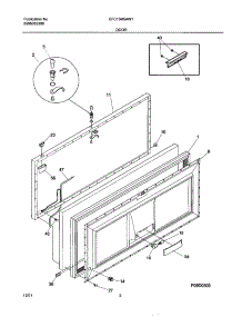 03 - Door parts for Frigidaire Freezer CFC13M5AW1 from AppliancePartsPros.com