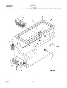 05 - Cabinet parts for Frigidaire Freezer CFC13M5AW1 from AppliancePartsPros.com